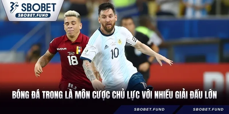 Bóng đá là môn cược chủ lực với nhiều giải đấu lớn